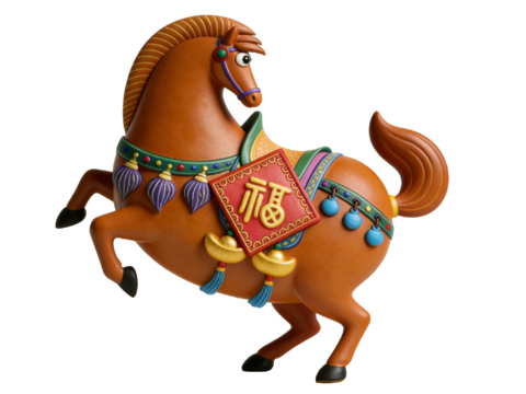 PS免抠马年手办 国潮手办 马年摆件 非遗传承活动 非遗手办 