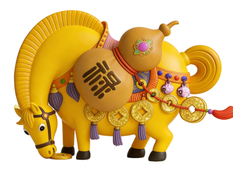  PS免抠马年手办 国潮手办 马年摆件 非遗传承活动 非遗手办 