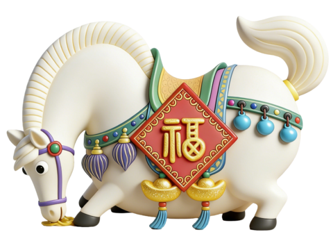  PS免抠马年手办 国潮手办 马年摆件 非遗传承活动 非遗手办 