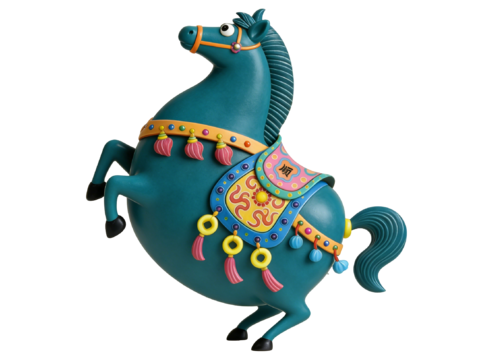  PS免抠马年手办 国潮手办 马年摆件 非遗传承活动 非遗手办 