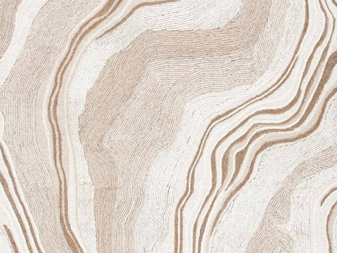 现代法式几何抽象地毯 中古地毯