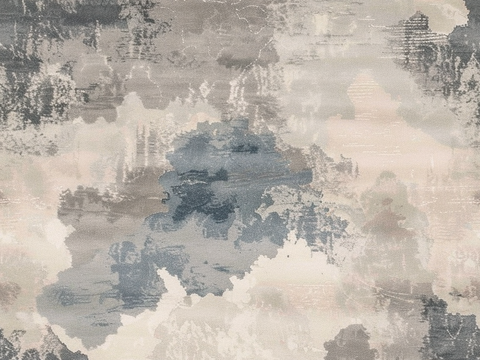 无缝现代高级中式水墨酒店地毯