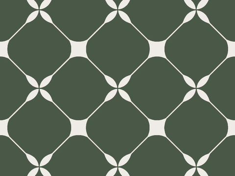 法式北欧无缝绿色复古花砖瓷砖贴图