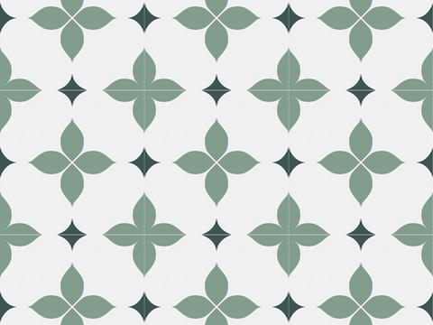 法式复古小花砖 几何彩色花砖