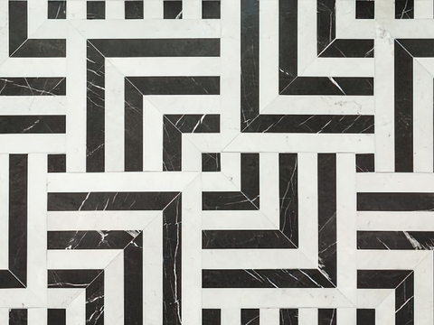 法式复古几何花砖艺术砖贴图