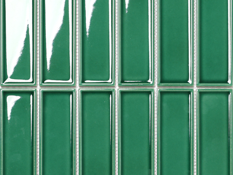 祖母绿复古长条砖 南洋风厨房卫生间墙砖 无缝贴图