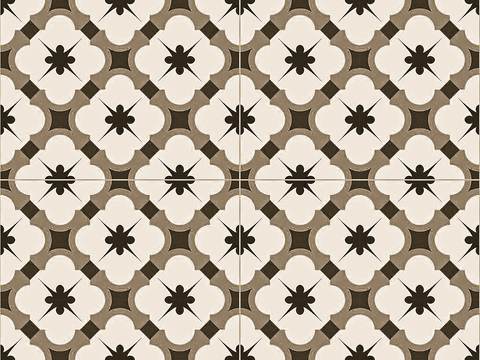 法式复古几何花砖艺术砖贴图