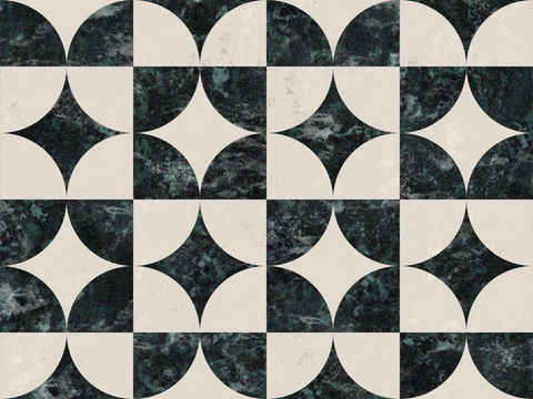 法式复古几何花砖艺术砖贴图