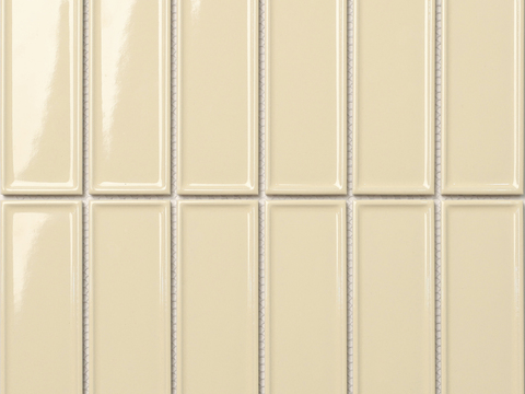 柔光米白长条砖 北欧风墙面砖 PBR 无缝纹理贴图