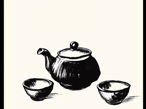  高清中式禅意水墨画 