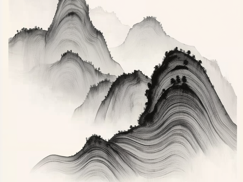 高清中式禅意山水画