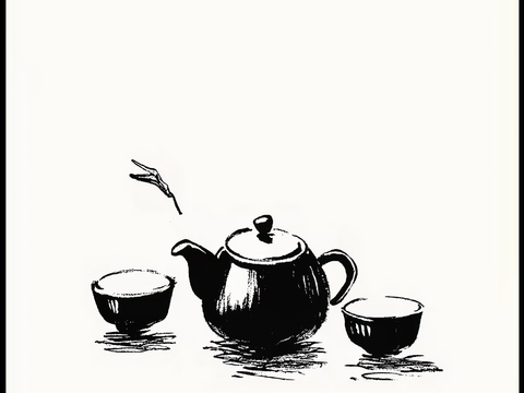  高清中式禅意水墨画 