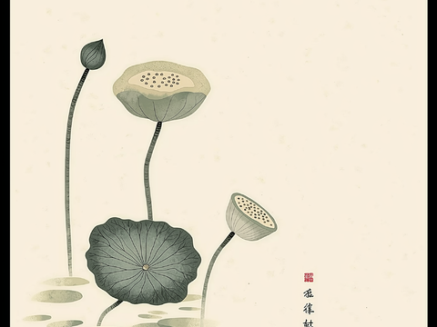  高清中式禅意水墨画 