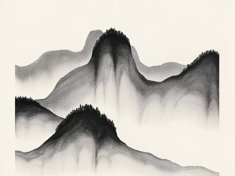 高清中式禅意山水画