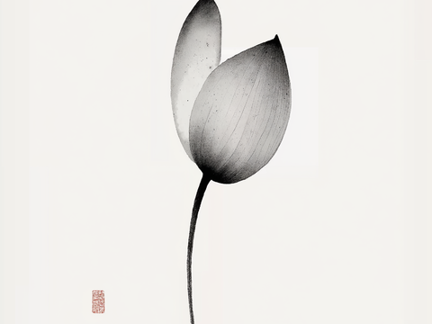  高清中式禅意水墨画 