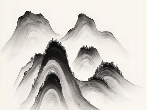 高清中式禅意山水画