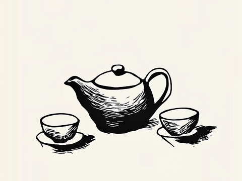  高清中式禅意水墨画 