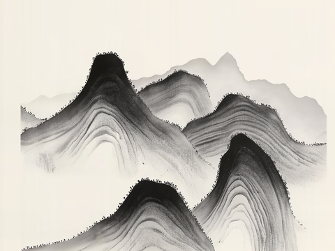 高清中式禅意山水画