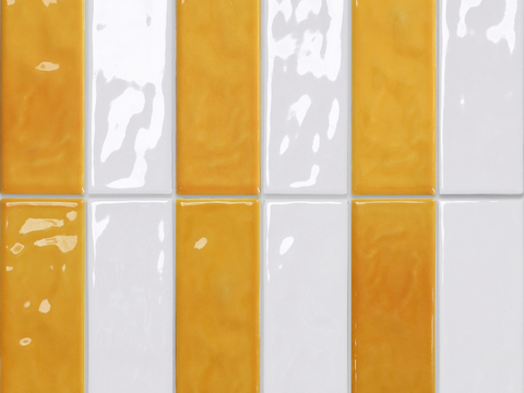 黄白拼色渐变釉面长条砖 高清瓷砖贴图