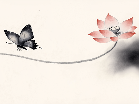  高清中式禅意水墨画 