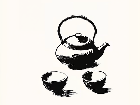  高清中式禅意水墨画 