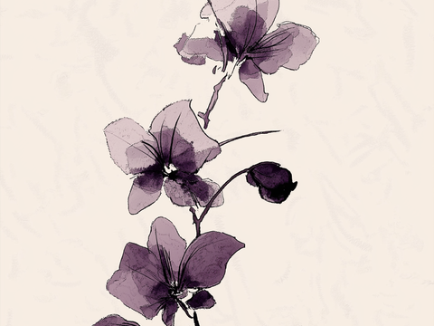  高清中式花鸟水墨画 