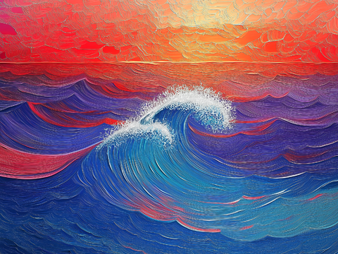  高清现代抽象油画 