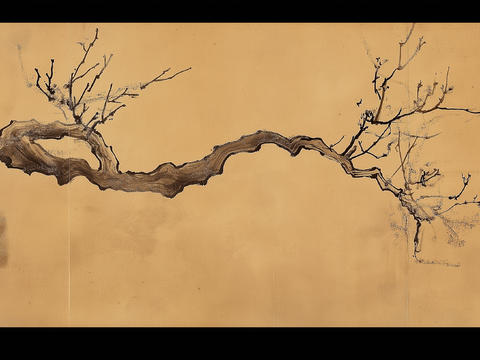  高清中式横幅画 