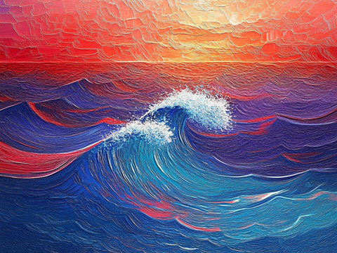  高清现代抽象油画 