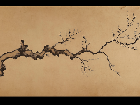  高清中式横幅画 