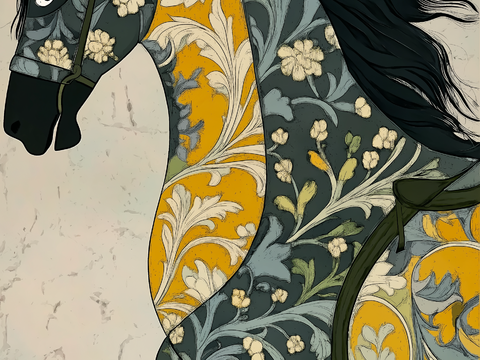 高清中古马儿挂画