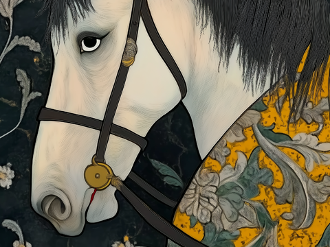 高清中古马儿挂画