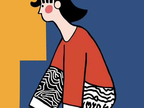 高清现代人物抽象油画