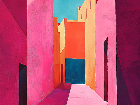  高清现代抽象油画 