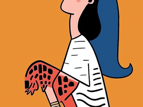 高清现代人物抽象油画