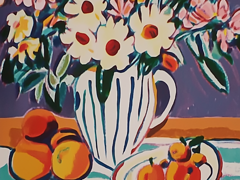  高清花瓶抽象油画 