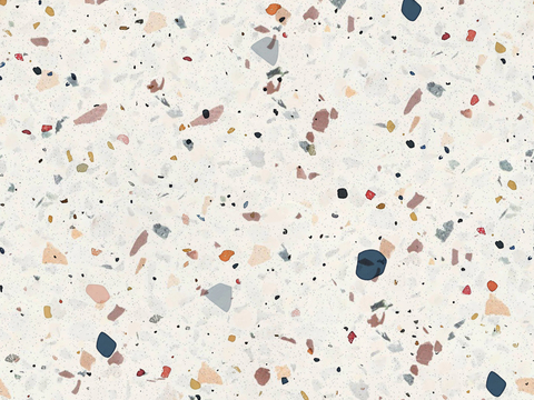  现代无缝彩色颗粒水磨石 