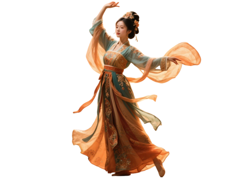  PS免抠舞蹈美女 古装美女 古典美人 古风美女 盛装舞蹈 