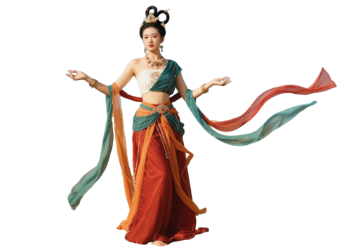  PS免抠敦煌舞蹈 敦煌美女 古典美人 古风美女 跳舞 