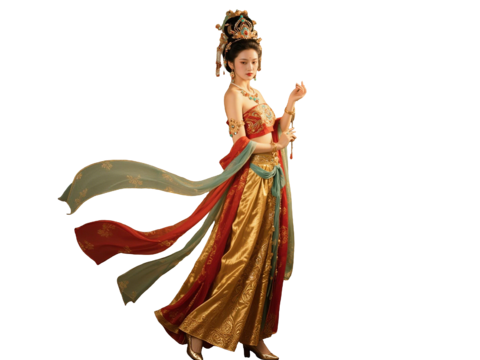  PS免抠敦煌舞蹈 敦煌美女 古典美人 古风美女 跳舞 