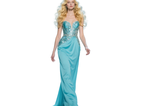  PS免抠现代人物 T台走秀 时尚模特 晚礼服模特 现代美女 