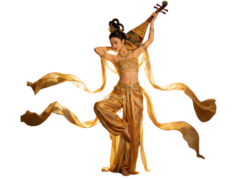  PS免抠敦煌美女 敦煌舞蹈 古装美女 古典美人 跳舞 