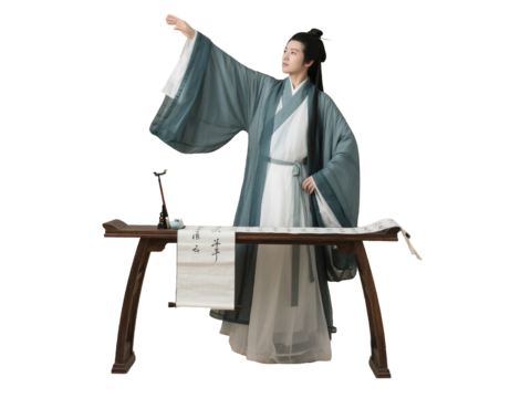  PS免抠古装人物 古代读书人 古装男子 书生 文人骚客 诗人 