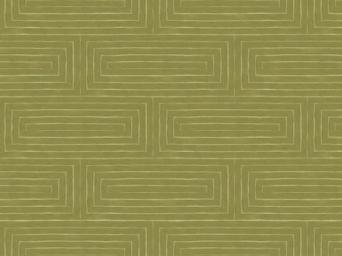 黄色回字形条纹地毯