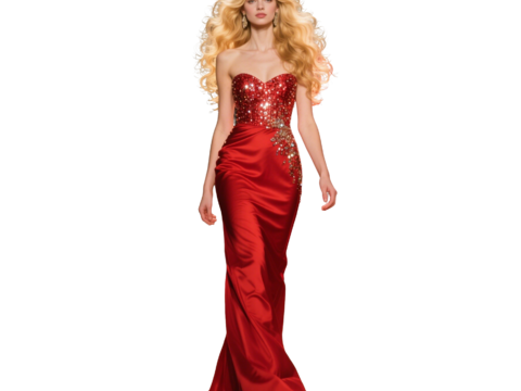  PS免抠现代人物 T台走秀 时尚模特 晚礼服模特 现代美女 