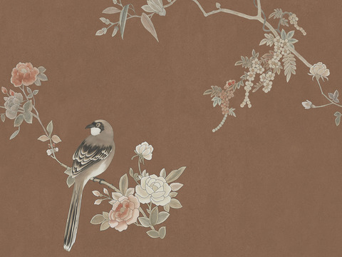 艺术花砖 文化砖 背景图案  花鸟壁纸