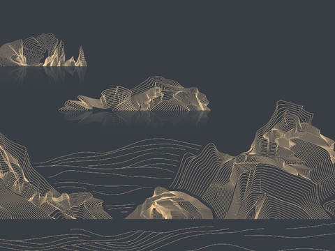 新中式山水壁画