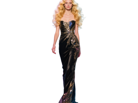  PS免抠现代人物 T台走秀 时尚模特 晚礼服模特 现代美女 