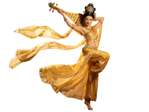  PS免抠敦煌美女 敦煌舞蹈 古装美女 古典美人 跳舞 