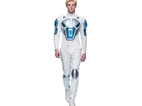  PS免抠现代人物 未来科技时尚模特 时尚男模 仿真机器人 